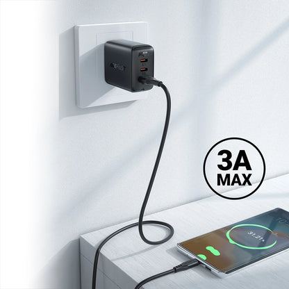 Acefast USB cable - USB Type C 1.2m, 3A black (C3-04 black)_7
