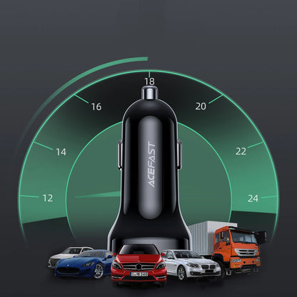 Acefast car charger 66W USB Type C / USB, PPS, Power Delivery, Quick Charge 4.0, AFC, FCP black (B4 black)_9