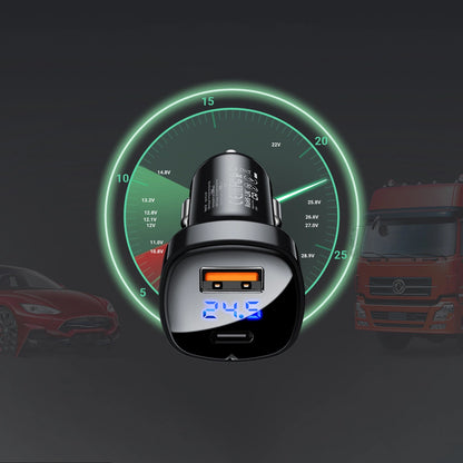 Acefast car charger 66W USB Type C / USB, PPS, Power Delivery, Quick Charge 4.0, AFC, FCP black (B4 black)_12
