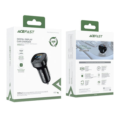 Acefast car charger 66W USB Type C / USB, PPS, Power Delivery, Quick Charge 4.0, AFC, FCP black (B4 black)_4