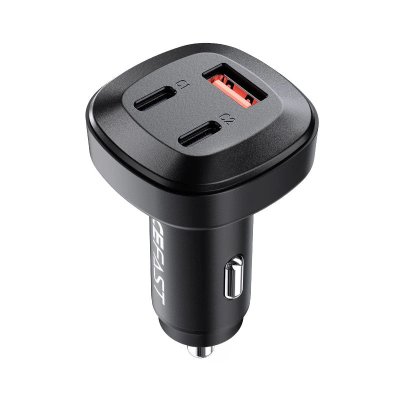 Acefast car charger 66W 2x USB Type C / USB, PPS, Power Delivery, Quick Charge 4.0, AFC, FCP, SCP black (B3 black)_0