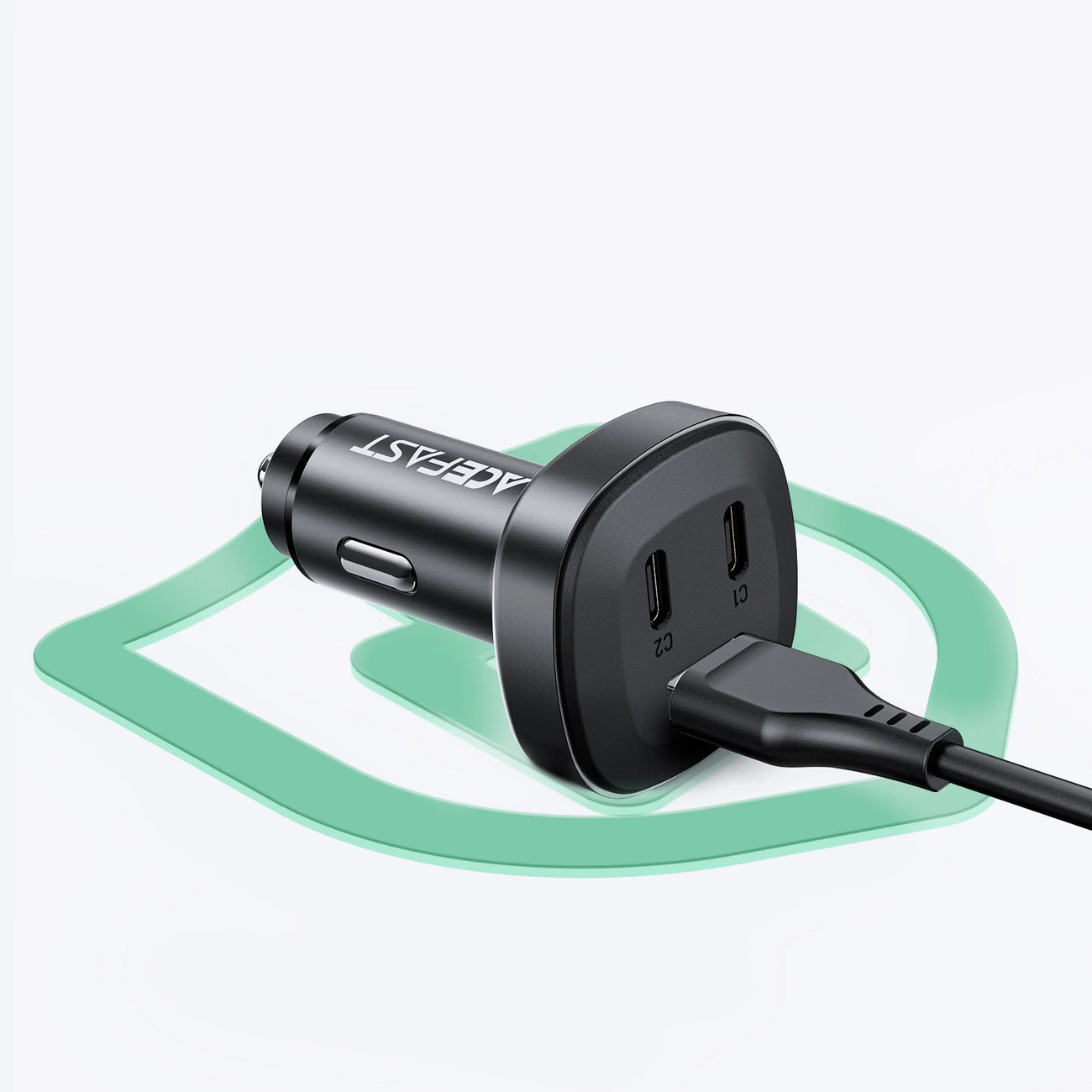 Acefast car charger 66W 2x USB Type C / USB, PPS, Power Delivery, Quick Charge 4.0, AFC, FCP, SCP black (B3 black)_9
