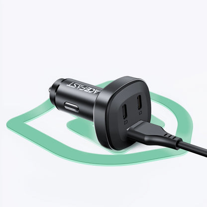 Acefast car charger 66W 2x USB Type C / USB, PPS, Power Delivery, Quick Charge 4.0, AFC, FCP, SCP black (B3 black)_9