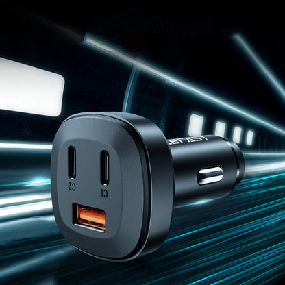 Acefast car charger 66W 2x USB Type C / USB, PPS, Power Delivery, Quick Charge 4.0, AFC, FCP, SCP black (B3 black)_6