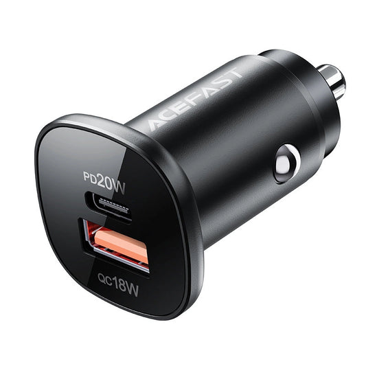 Acefast car charger 38W USB Type C / USB, PPS, Power Delivery, Quick Charge 3.0, AFC, FCP black (B1 black)_0