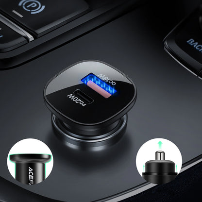 Acefast car charger 38W USB Type C / USB, PPS, Power Delivery, Quick Charge 3.0, AFC, FCP black (B1 black)_13