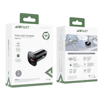 Acefast car charger 38W USB Type C / USB, PPS, Power Delivery, Quick Charge 3.0, AFC, FCP black (B1 black)_4