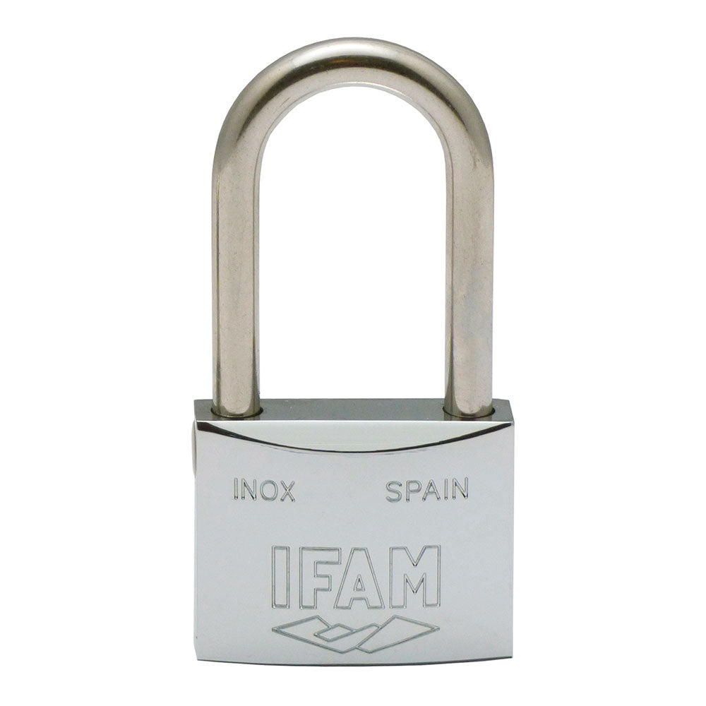 Cadeado inoxidavel 30al 30mm com 2 chaves. arco longo. ifam_0