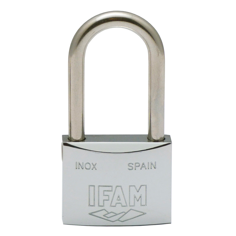 Cadeado inoxidavel 40al 40mm com 2 chaves. arco longo. ifam_0