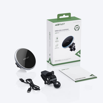 Acefast Qi 15W wireless car charger, magnetic phone holder for air vent, black (D3 black)_5