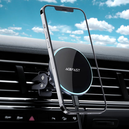 Acefast Qi 15W wireless car charger, magnetic phone holder for air vent, black (D3 black)_11