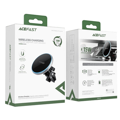 Acefast Qi 15W wireless car charger, magnetic phone holder for air vent, black (D3 black)_4
