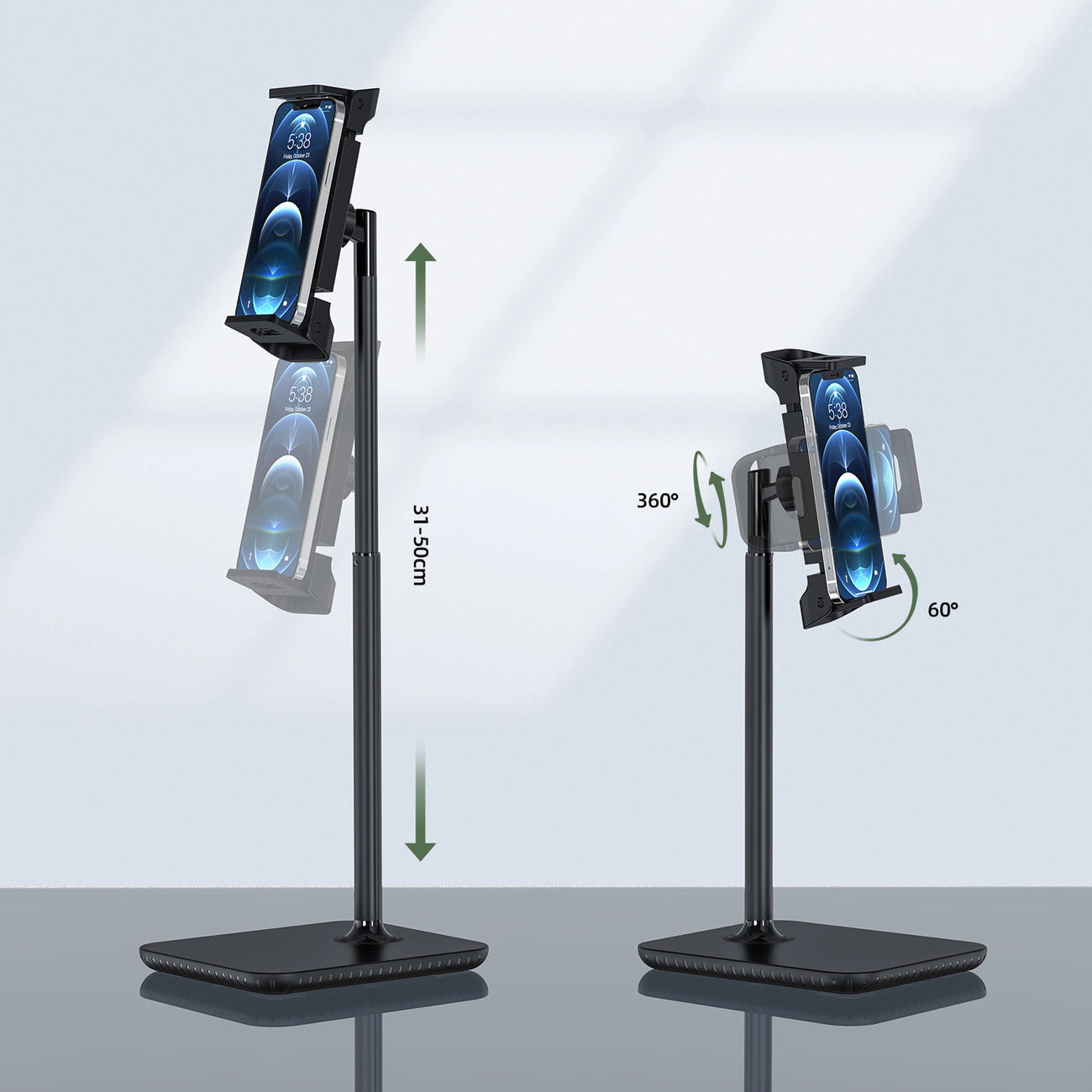 Acefast telescopic phone and tablet holder (135-230mm wide) for the desk 360 ° black (E4 black)_14