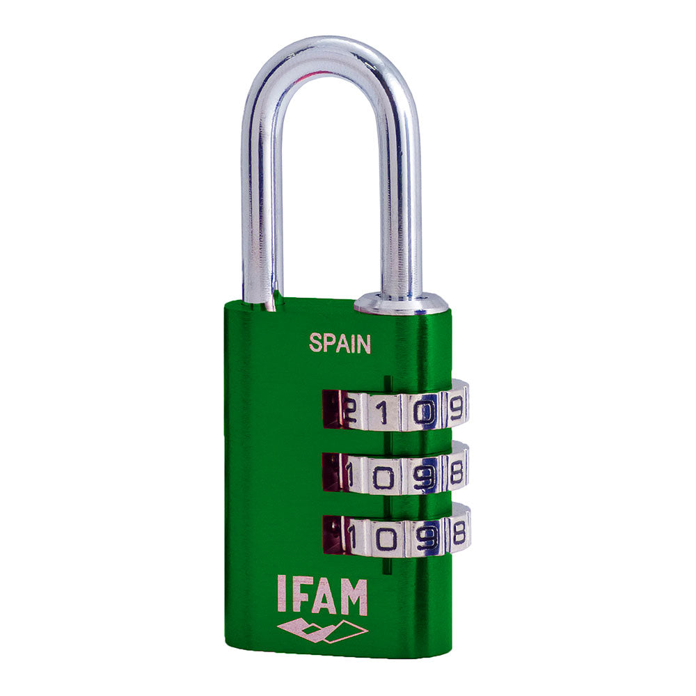 Cadeado col combi30 verde 30mm. aÃ§o Ã¸5mm. com combinaÃ§Ã£o ifam_0
