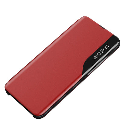 Eco Leather View Case Elegant Flip Cover with Stand Function Poco M4 Pro 5G Red_1