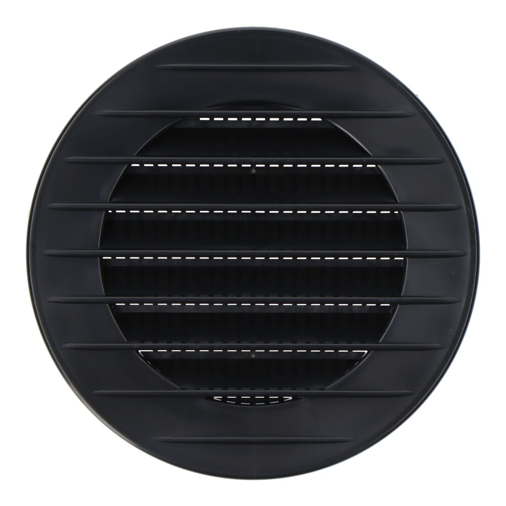 Grelha de ventilaÃ§Ã£o redonda embutida com mosquiteiro Ã¸70mm abs cinza antracite_0