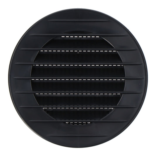 Grelha de ventilaÃ§Ã£o redonda embutida com mosquiteiro Ã¸70mm abs cinza antracite_0