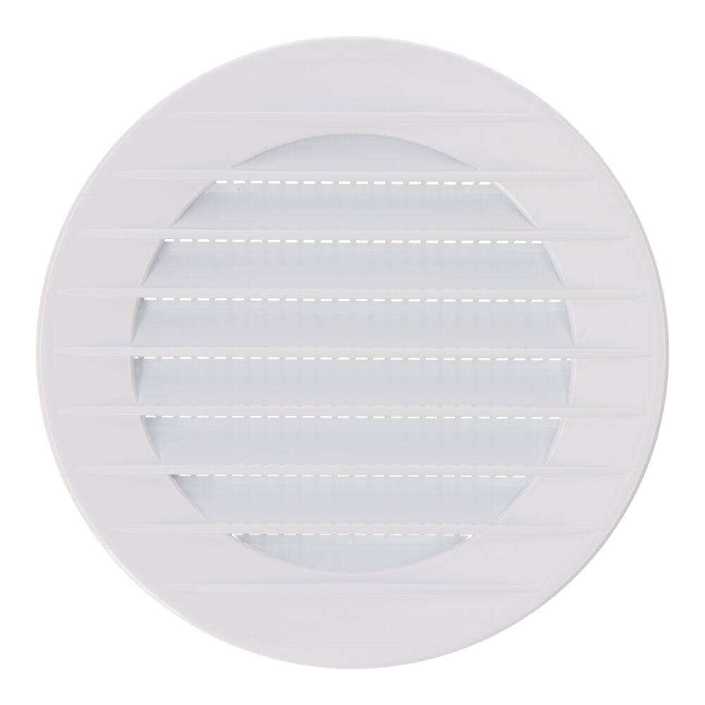 Grelha de ventilaÃ§Ã£o redonda embutida com mosquitÃ£o Ã¸80mm abs branco_0