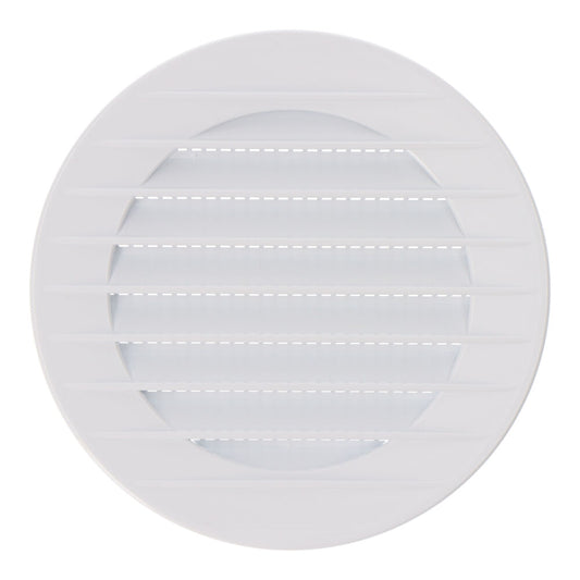 Grelha de ventilaÃ§Ã£o redonda embutida com mosquitÃ£o Ã¸80mm abs branco_0