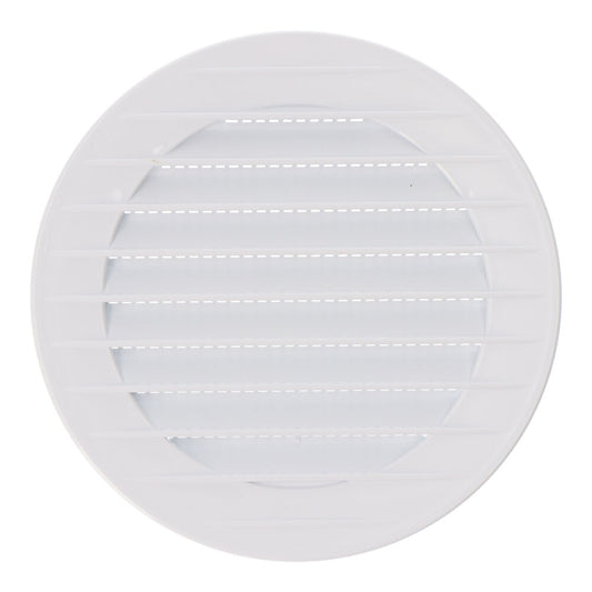 Grelha de ventilaÃ§Ã£o redonda com inserÃ§Ã£o, abs, com suspeito Ã¸90mm branco_0