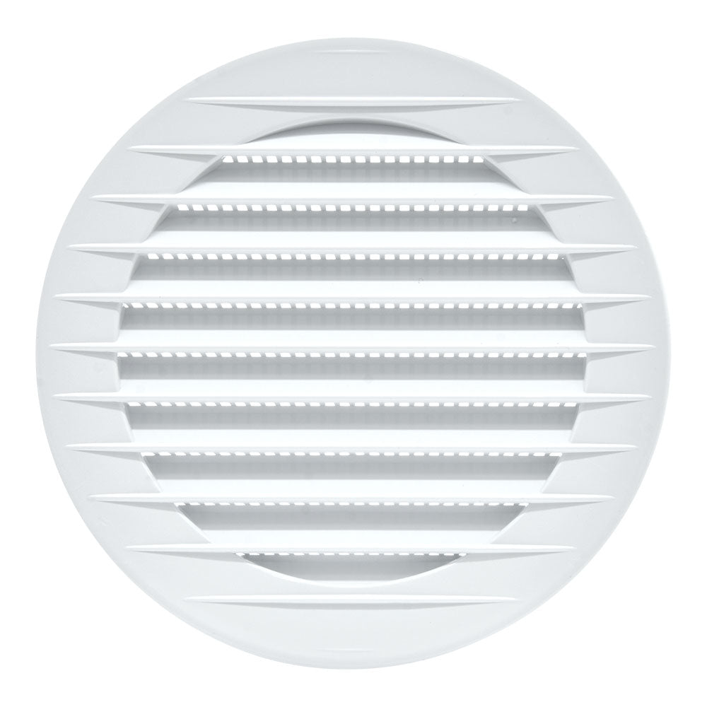 Grelha de ventilaÃ§Ã£o redonda com inserÃ§Ã£o, abs, com suspeito Ã¸100mm, branco_0