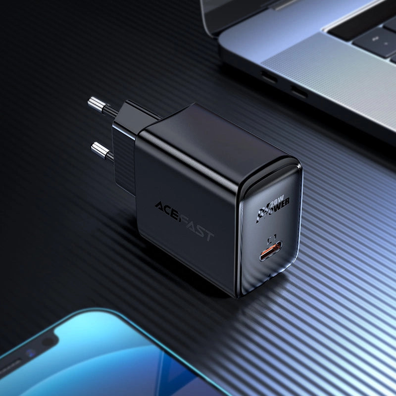 Acefast fast USB Type C 20W Power Delivery charger black (A1 EU black)_2