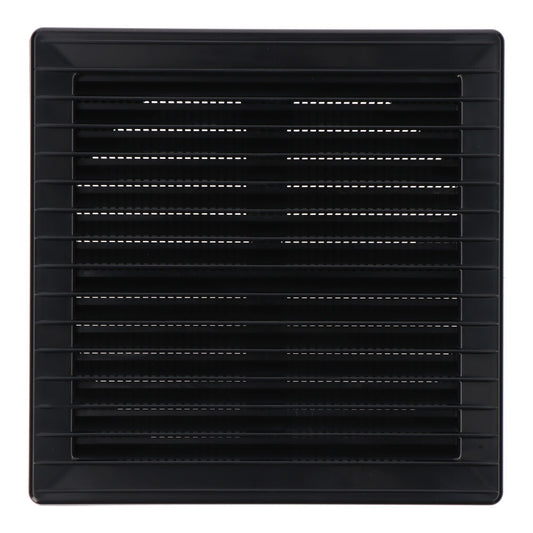 Grelha de ventilaÃ§Ã£o quadrada ajustÃ¡vel de encastrar Ã¸ 80-150 com mosquiteira 170x170x11,5mm abs cinzento antracita_0
