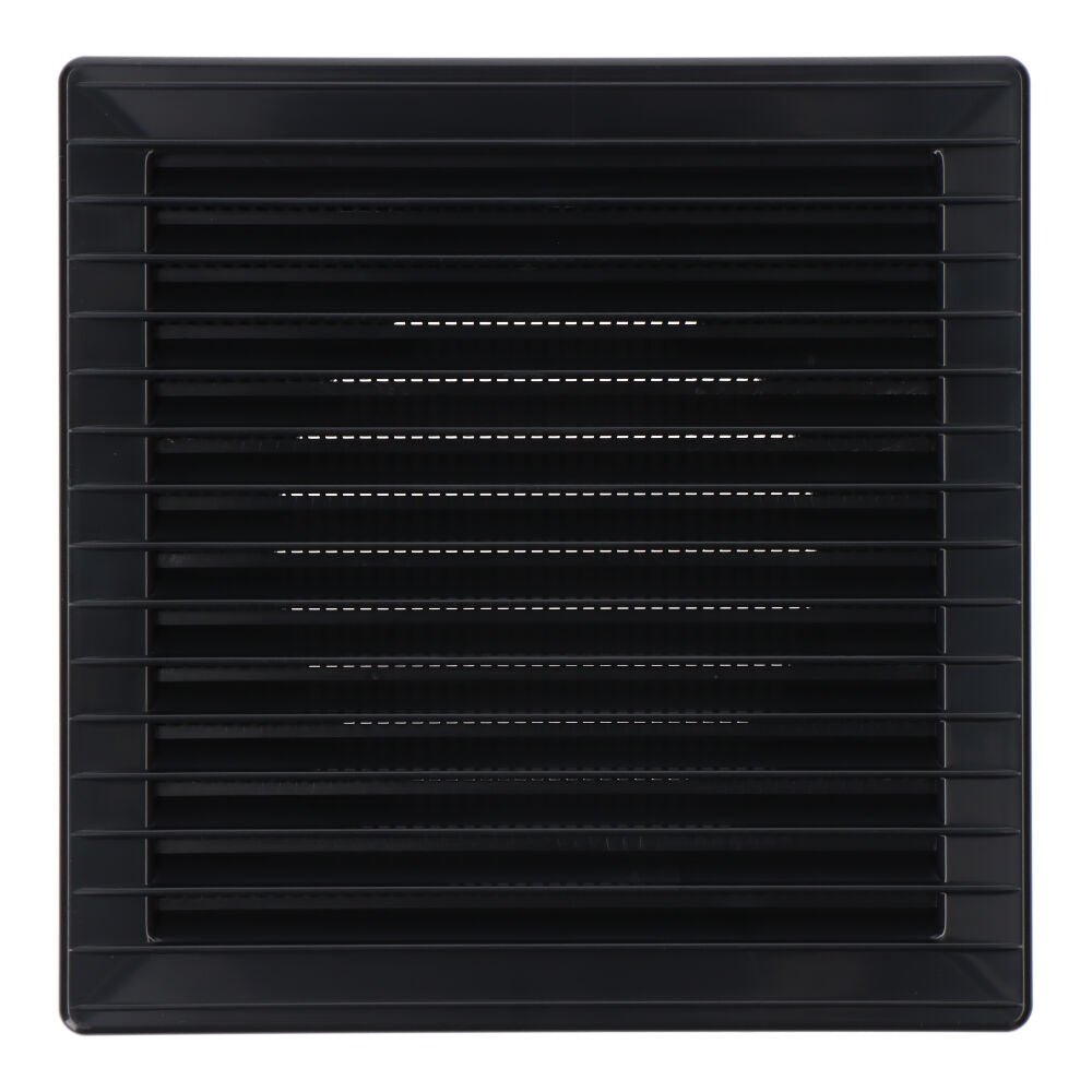 Grelha de ventilaÃ§Ã£o quadrada de encastrar Ã¸ 100mm com mosquiteira 170x170mm abs cinzento antracita_0