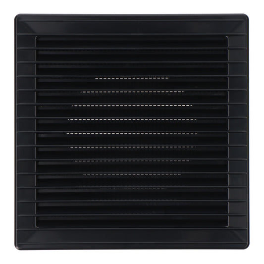 Grelha de ventilaÃ§Ã£o quadrada de encastrar Ã¸ 100mm com mosquiteira 170x170mm abs cinzento antracita_0