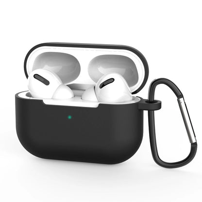 Case for AirPods Pro 2 / AirPods Pro silicone soft case for headphones + keychain lobster clasp pendant black (case D)_0