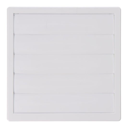 Grelha de ventilaÃ§Ã£o quadrada de encastrar com lÃ¢minas mÃ³veis 170x170mm encastre Ã¸120mm abs branco_0