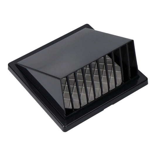 Grelha de ventilaÃ§Ã£o com capuz abs Ã¸ 100mm cinza antracite_0