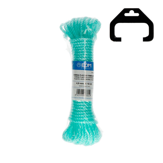 Rolo corda plastico 10m verde edm_0