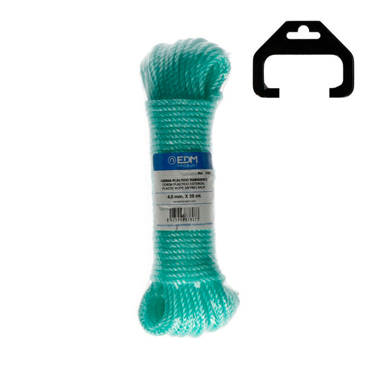 Rolo corda plastico 25m verde edm_0