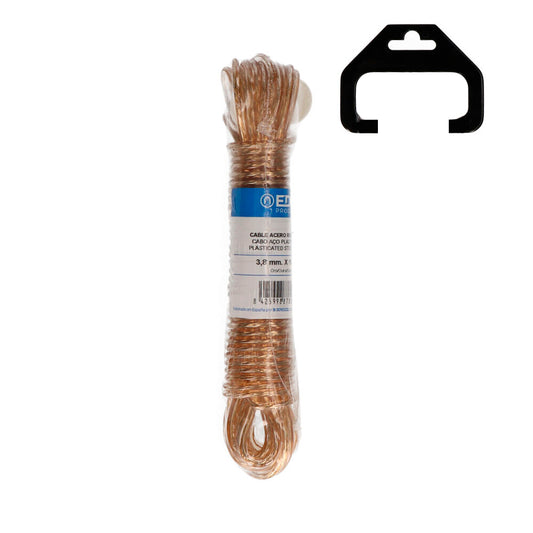 Rolo cabo aÃ§o plastificado 10m ouro edm_0