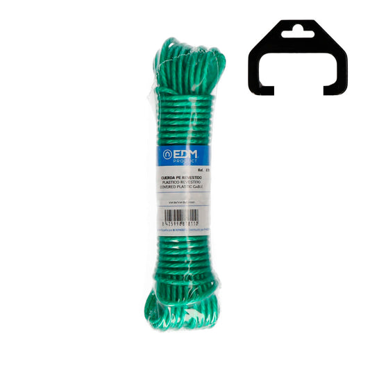 Rolo plastico revestido 10m verde edm_0