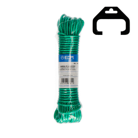 Rolo plastico revestido 15m verde edm_0