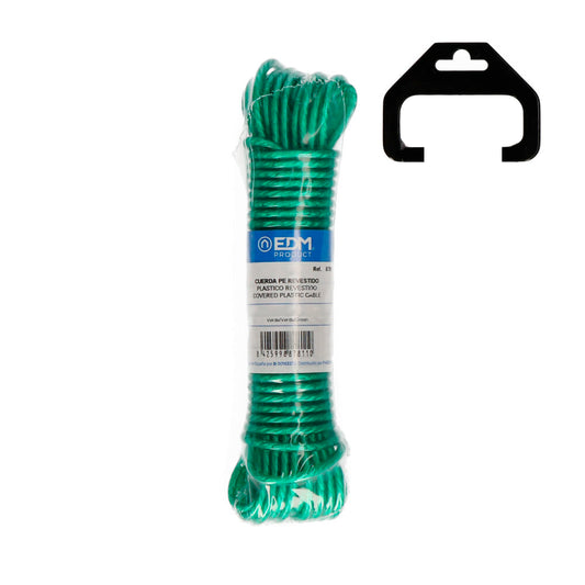 Rolo plastico revestido 25m verde edm_0