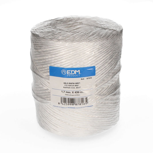 Fio rafia 600/1 bobian 750g/420m branco edm_0