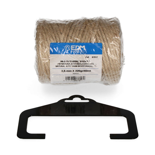 Corda natural juta biodegradÃ¡vel 3 com bobina 220g/60m edm_0