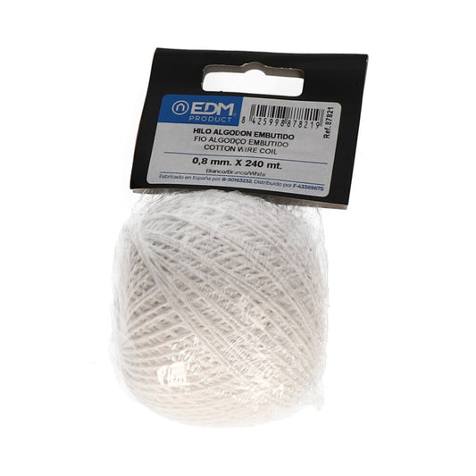 Fio algodÃ£o 100g/240m branco edm_0