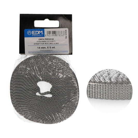 Fita para estores cinzenta 14 mm x 5 m_0