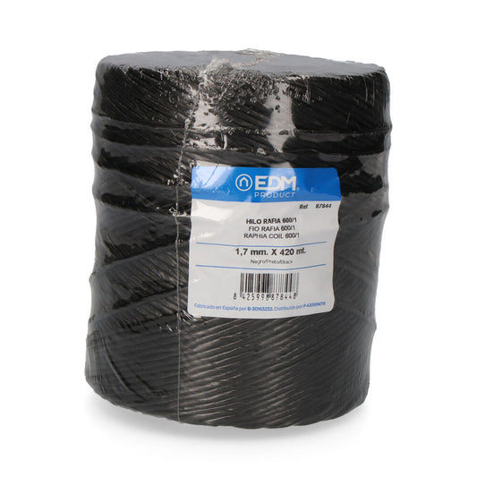 Filo rafia 600/1 bobine 750g/420m preto edm_0