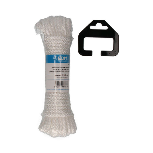 Rolo tranÃ§ado nylon 10m branco grenÃ¡ edm_0