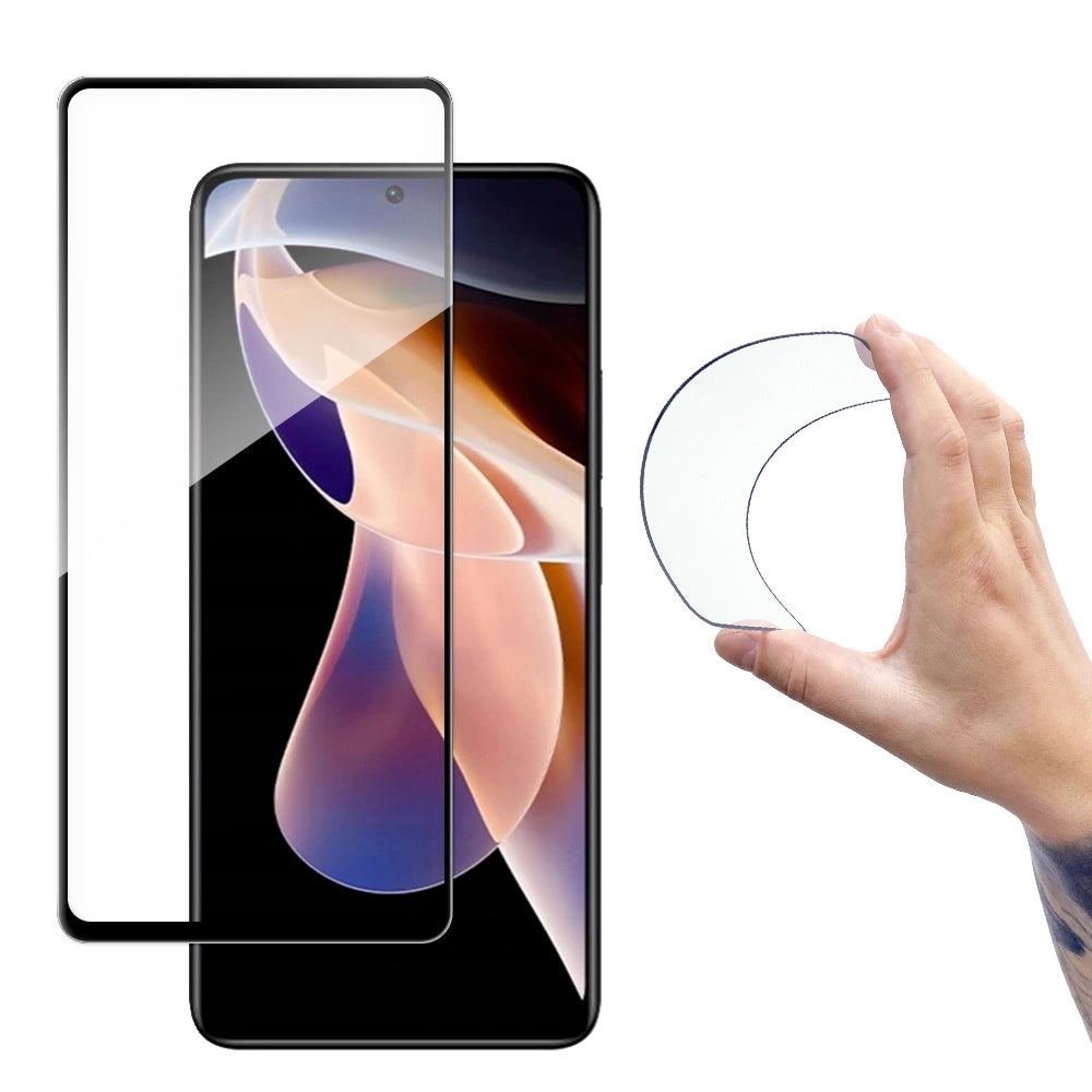 Wozinsky Full Cover Flexi Nano Glass Film Tempered Glass With Frame Xiaomi Redmi Note 11 Pro + / 11 Pro Transparent_0