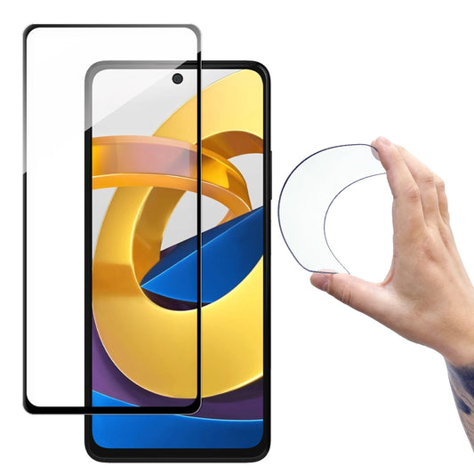 Wozinsky Full Cover Flexi Nano Glass Film Tempered Glass With Frame Xiaomi Poco M4 Pro 5G Transparent_0