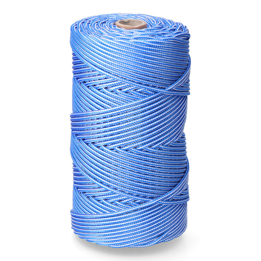 Corda tranÃ§ada polipropileno azul / branca calibre 5 mm x 200 m_0