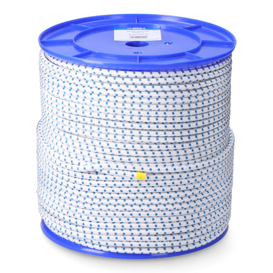 Corda de borracha elÃ¡stica branca / azul poliÃ©ster calibre 8 mm x 200 m_0