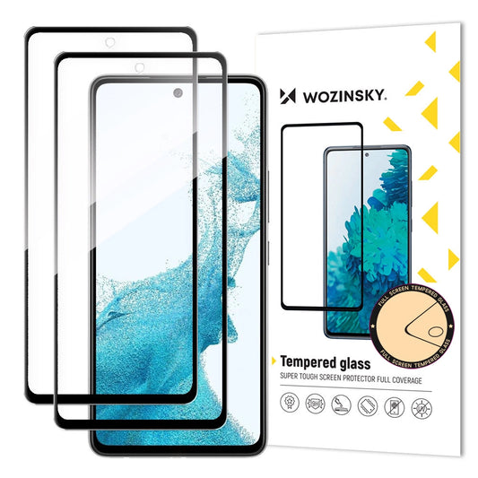 Wozinsky 2x Set Super Tough Full Glue Tempered Glass Full Screen with Frame Case Friendly Samsung Galaxy A53 5G Black_0