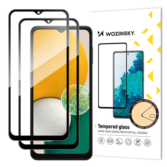 Wozinsky Set of 2x Super Strength Full Glue Tempered Glass Full Screen with Frame Case Friendly Samsung Galaxy A13 5G / A23 / A23 5G Black_0
